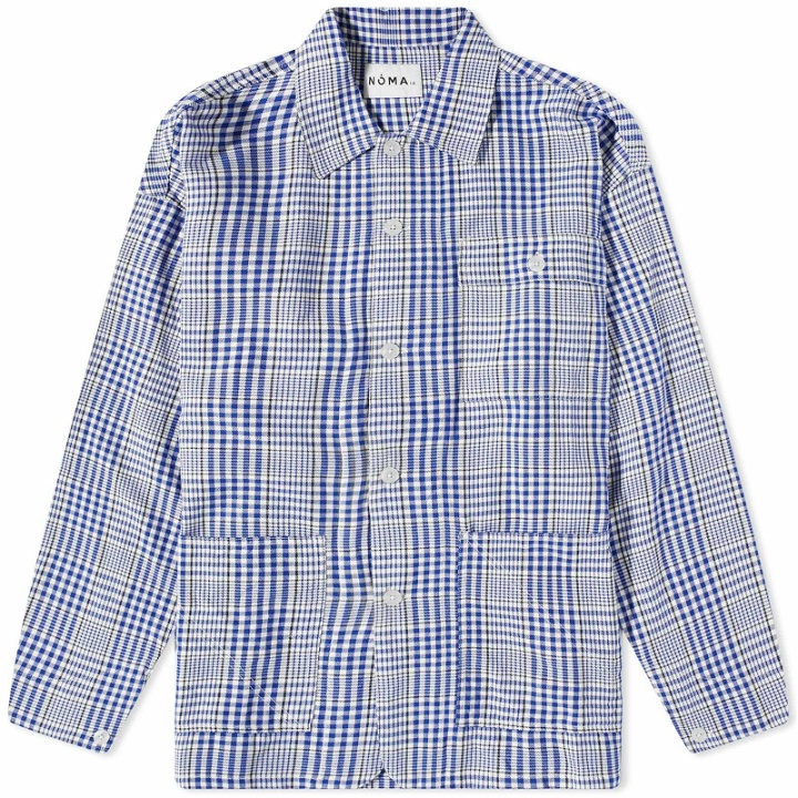 Photo: Noma t.d. Men's Gingham Check Coverall Jacket in Navy