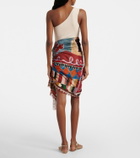 Alémais x LRNCE Michelle printed cotton beach cover-up