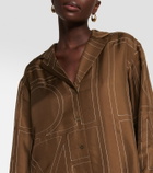 Toteme Monogram silk twill shirt
