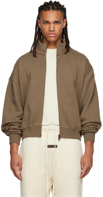 Photo: Essentials Brown Full Zip Jacket