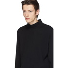 Our Legacy Black Mock Neck Artistic Long Sleeve Pullover