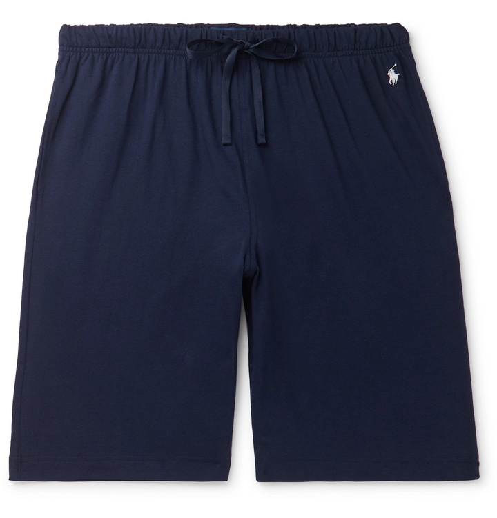 Photo: Polo Ralph Lauren - Slim-Fit Cotton-Jersey Pyjama Shorts - Blue