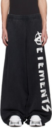 VETEMENTS Black Anarchy Sweatpants
