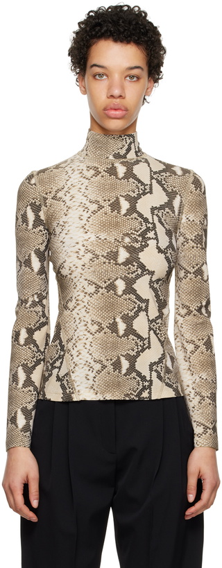 Photo: Stella McCartney Brown Python Long Sleeve T-Shirt