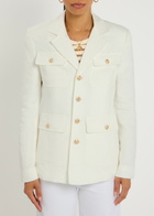 Paige Reign Linen-blend Blazer White
