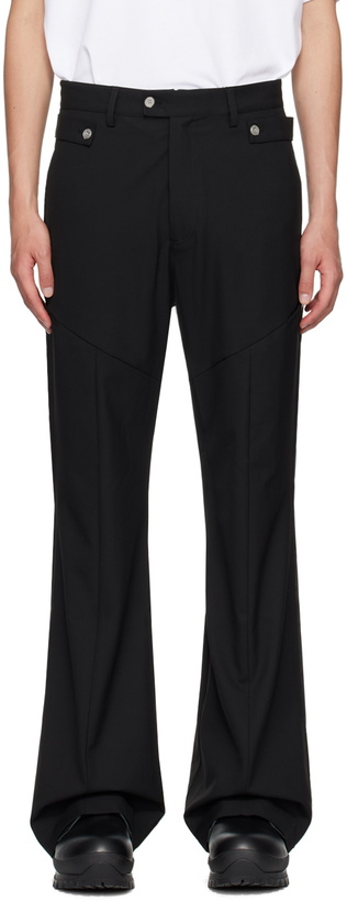 Photo: C2H4 Black Wide Leg Cargo Pants