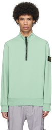 Stone Island Green Half-Zip Sweatshirt