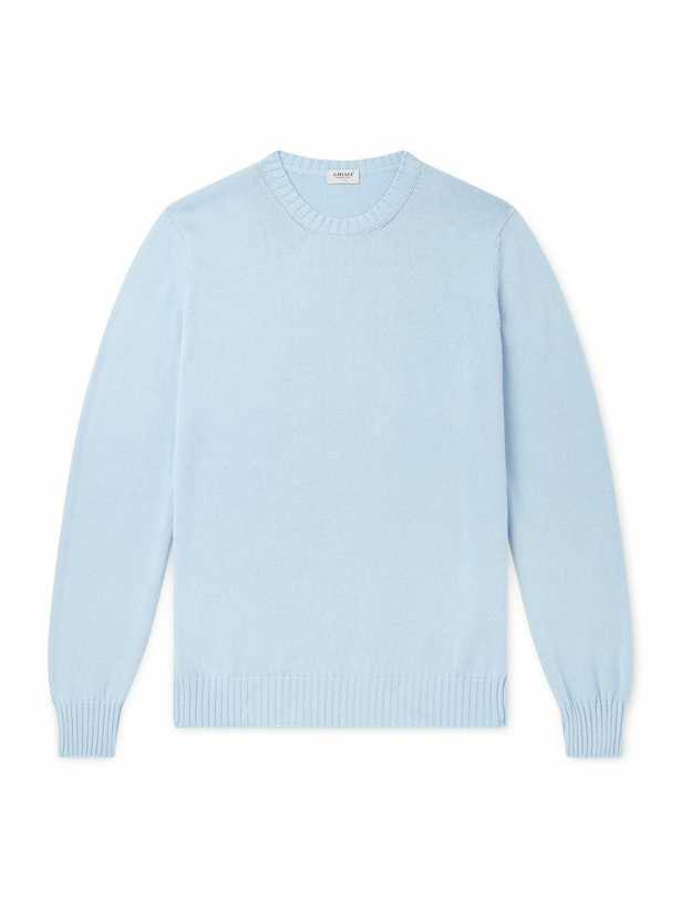 Photo: Ghiaia Cashmere - Cotton Sweater - Blue