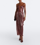 Maria Lucia Hohan Huda metallic corset gown