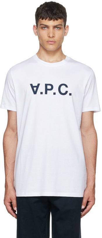 Photo: A.P.C. White Cotton T-Shirt