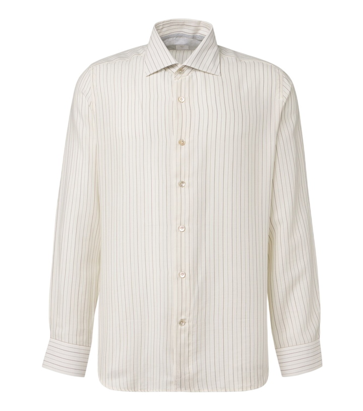 Photo: Eleventy Striped twill shirt