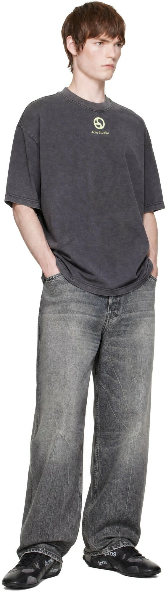 Acne Studios Gray Logo T-shirt