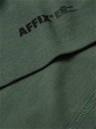 AFFIX - Logo-Print Stretch Cotton-Jersey T-Shirt - Green