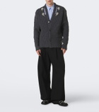 Simone Rocha Cable-knit embellished virgin wool cardigan