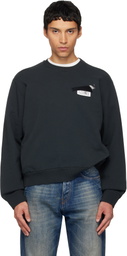 MM6 Maison Margiela Black Numeric Logo Sweatshirt