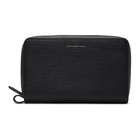 Ermenegildo Zegna Black Pelletessuta Travel Pouch