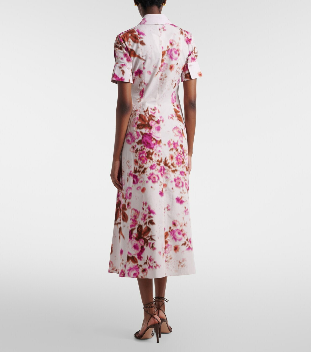 Erdem Floral cotton poplin shirt dress