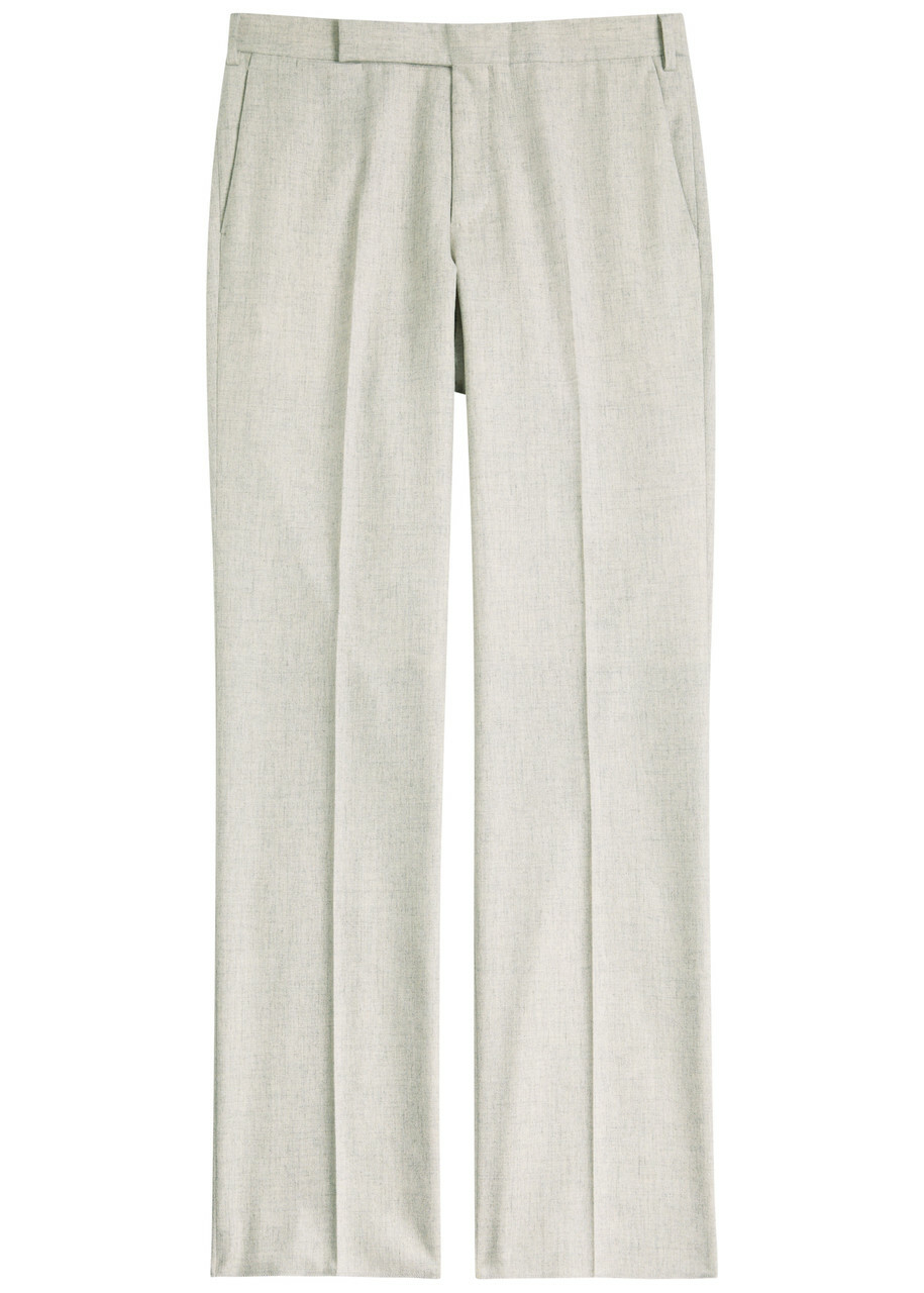 Lardini Wool and Cashmere-blend Trousers Cream