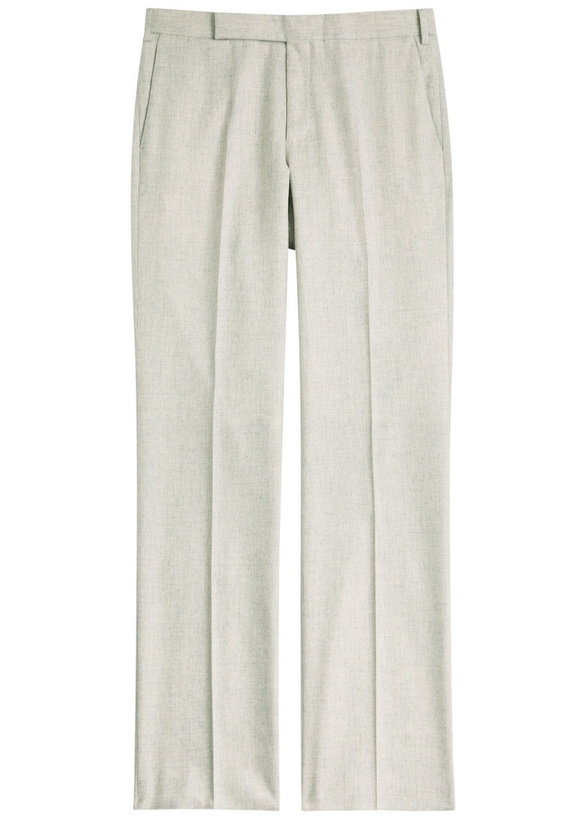Photo: Lardini Wool and Cashmere-blend Trousers Cream