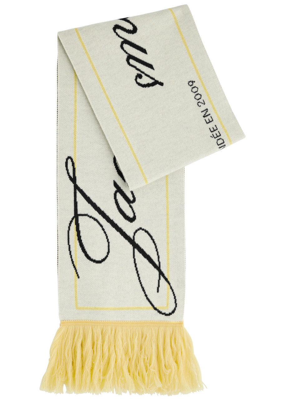 Jacquemus Off-White & Green Le Chouchou 'L'Echarpe Moisson