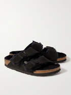 Birkenstock - Arizona Shearling-Lined Suede Sandals - Black