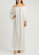 Sleeper Zephir Off-the-shoulder Maxi Dress White