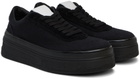 Jil Sander Black Canvas Low Sneakers