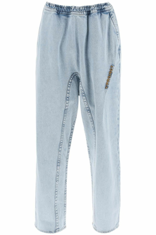 Photo: Y PROJECT double-stitched soufflé jeans Blue