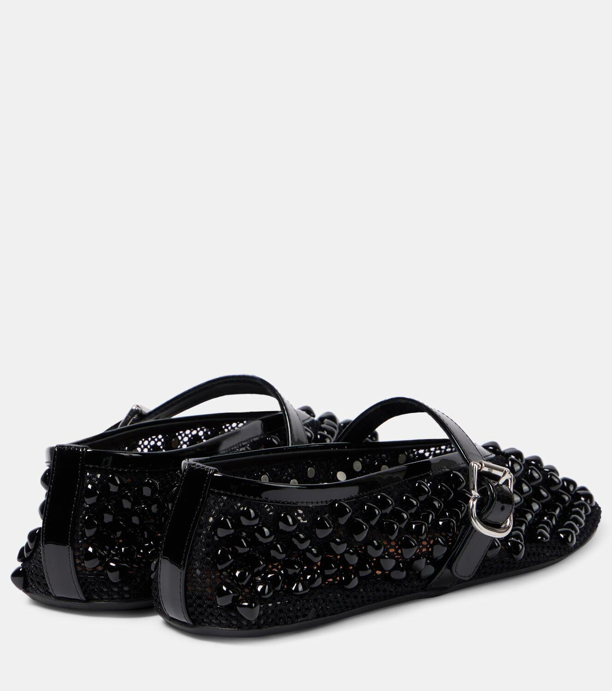 Alaïa Studded mesh Mary Jane flats ALAÏA