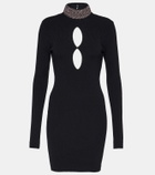 Giuseppe di Morabito Embellished wool-blend minidress