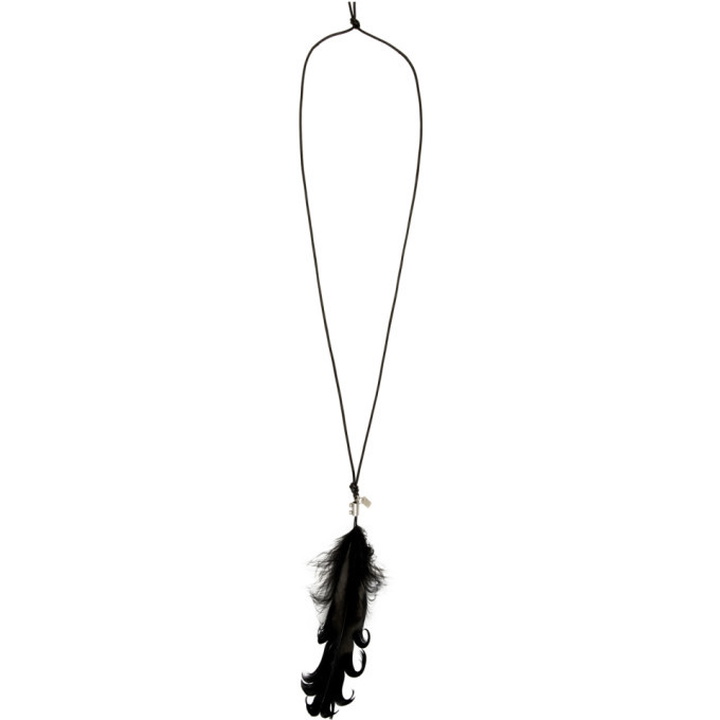 Photo: Ann Demeulemeester Black Goose Feather Necklace