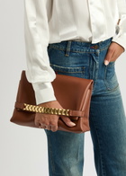 Victoria Beckham Chain Leather Pouch - Tan - One Size