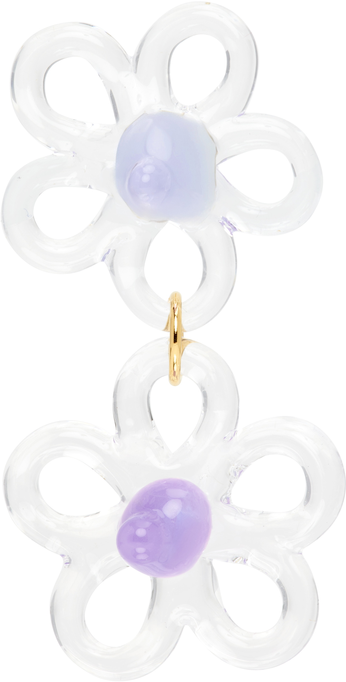 LEVENS JEWELS Purple Double Daisy Single Earring