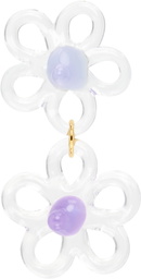LEVENS JEWELS Purple Double Daisy Single Earring