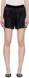 TOM FORD Black Stretch Silk Satin Boxer Shorts