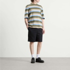 AMI Paris Men's Short Sleeve Oversized Striped T-Shirt in Bleucach/Kaki/Taupe/Encre