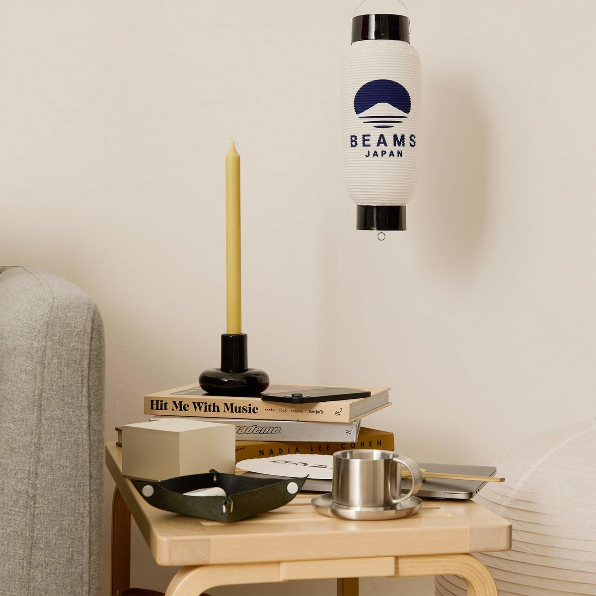 BEAMS JAPAN Paper Lantern - Presented by END. in White/Blue 