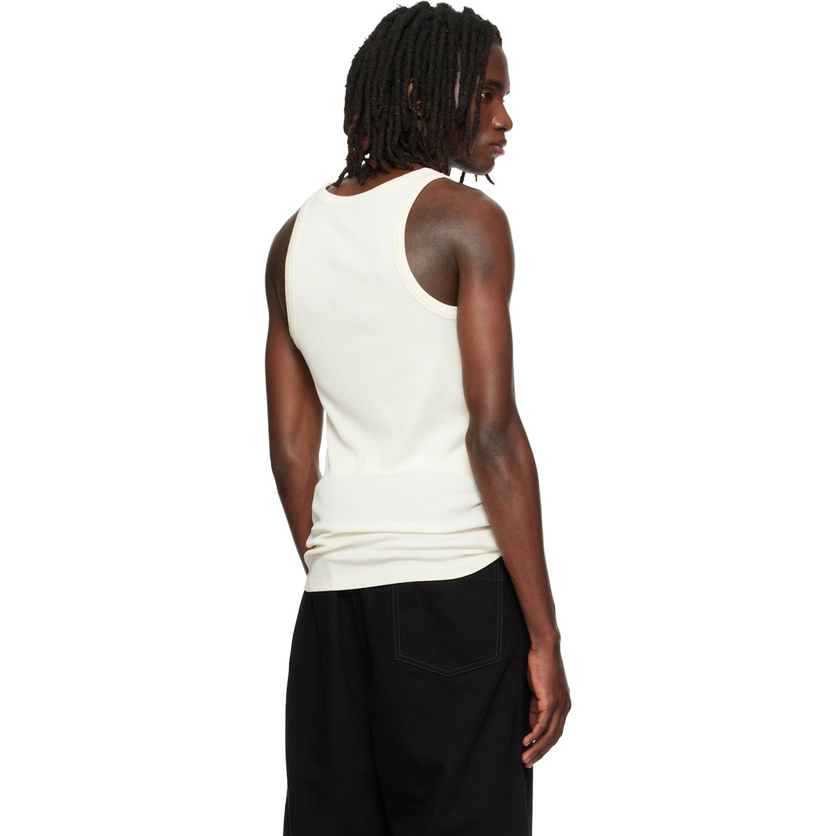 LEMAIRE Off-White Ribbed Jersey Tank Top