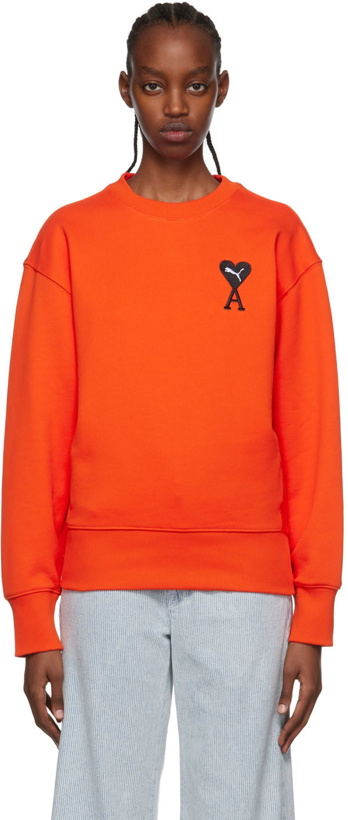 Photo: AMI Alexandre Mattiussi Orange Puma Edition Cotton Sweatshirt