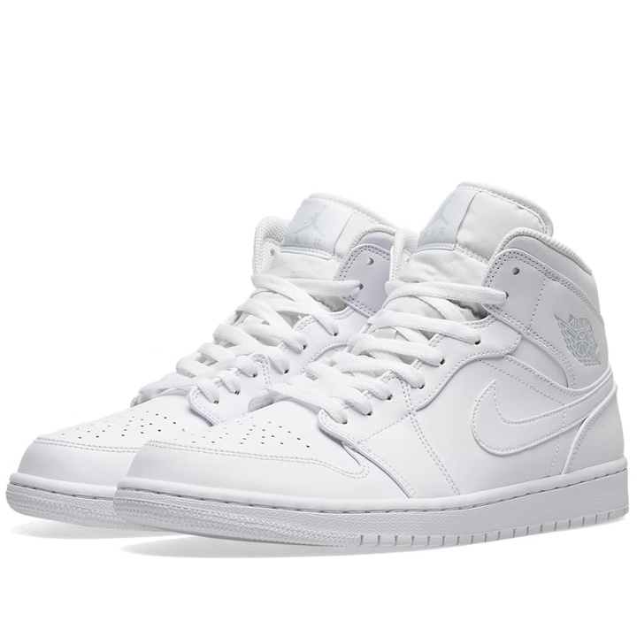 Photo: Air Jordan 1 Mid White & Pure Platinum