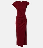 Isabel Marant Nadela gathered cotton jersey midi dress