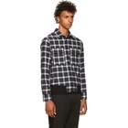 Neil Barrett Grey and Black Tartan Shirt