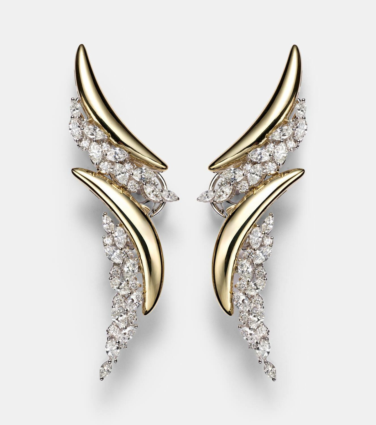 Yeprem Golden Strada 18kt gold earrings with diamonds