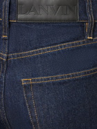 LANVIN - Twisted Denim High Waist Straight Jeans