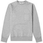 Battenwear Men's Reach Up Crew Sweat in Heather Grey