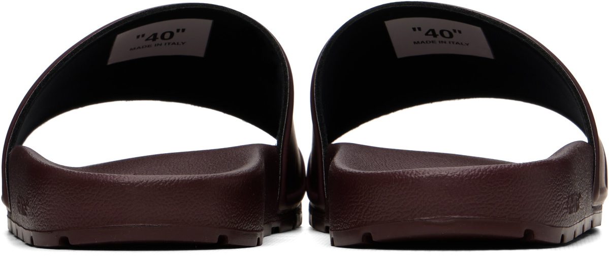 Off-White Burgundy Bookish Slides