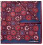 Turnbull & Asser - Printed Silk-Twill Pocket Square - Red