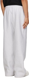Alexander Wang Gray Oversized Embroidered Logo Sweatpants