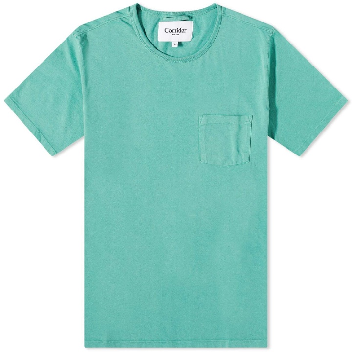 Photo: Corridor Men's Garment Dyed Pocket T-Shirt in Mint