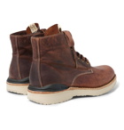visvim - Virgil Distressed Leather Boots - Men - Brown